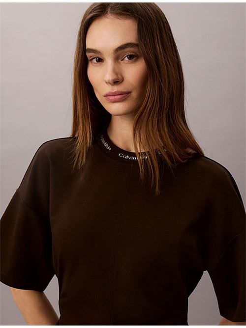 ss logo rib interlock t-shirt dress CALVIN KLEIN JEANS | LV047G251GTO2